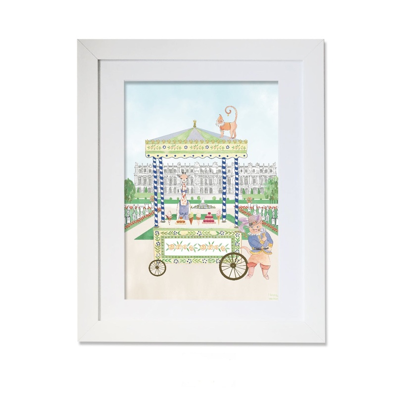Animal Ice Cream Stand in The Palace of Versailles Blue Print
