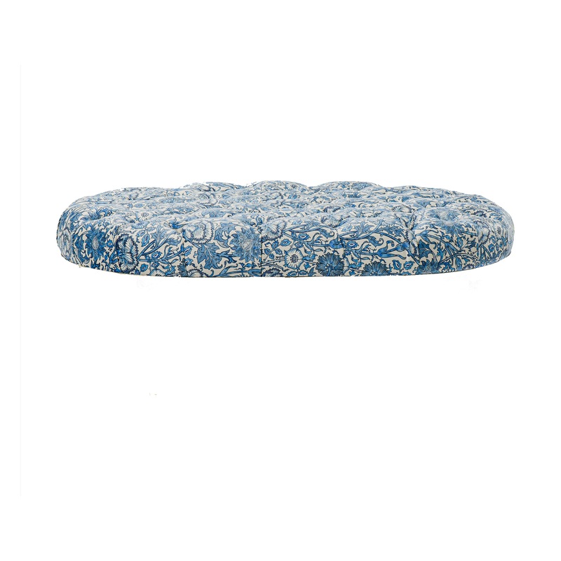Aristot Tufted Ottoman – William Morris Pink & Rose