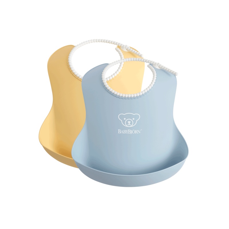 BabyBjorn Small Bib 2 Pack – Yellow & Powder Blue