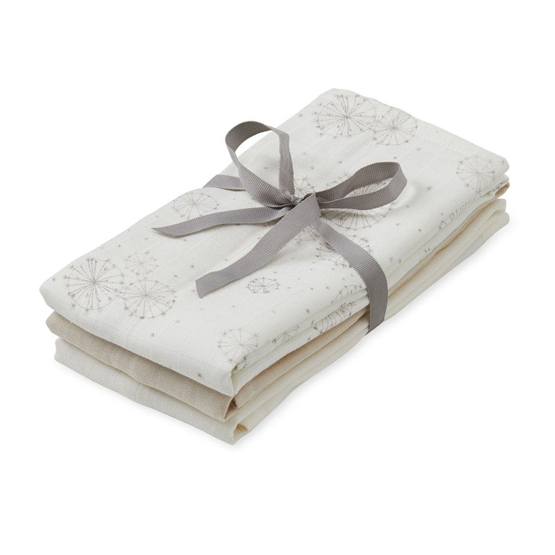 Cam Cam Copenhagen – Muslin Cloths Mixed 3 Pack in Dandelion Natural