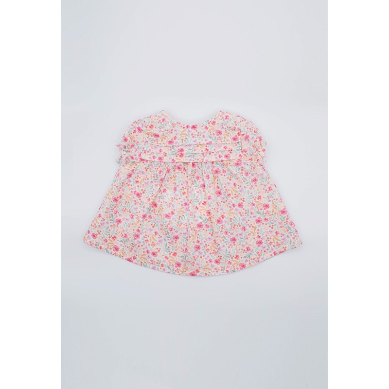 Fina Ejerique – Floral Blouse and Coral Bow Shorts 2 Piece Set