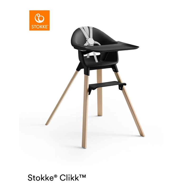 Stokke Clikk Highchair – Black Natural