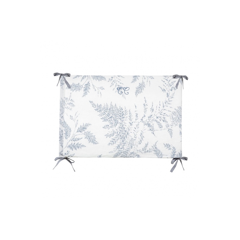 Tartine et Chocolat – Reversible Crib Bumper Feuillage Cornflower