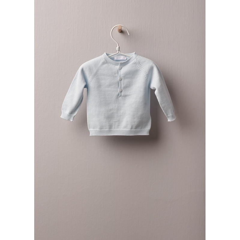 Wedoble – Blue Cotton Sweater & Cotton Shorts Set