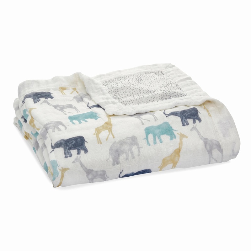 Aden + Anais – Expedition Elephants & Giraffes Silky Soft Blanket