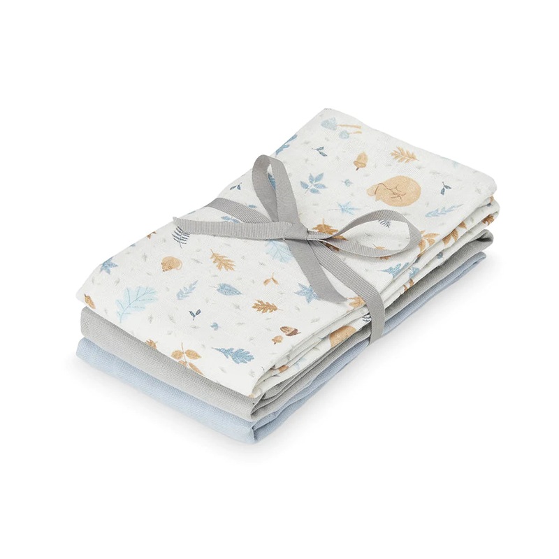 Cam Cam Copenhagen Muslin Cloths Mixed 3 Pack in Mix Forest