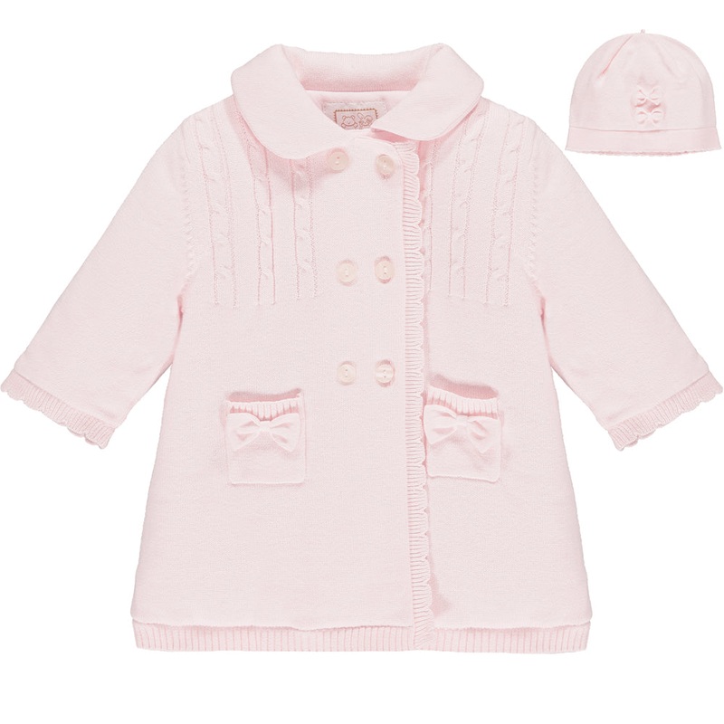 Emile et Rose – Giselle Pink Cosy Knit Jacket and Hat