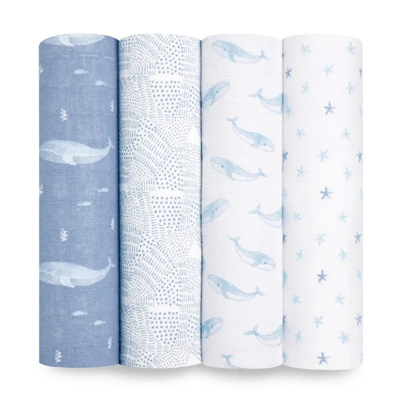 Aden + Anais – Oceanic Organic Swaddles 4 Pack