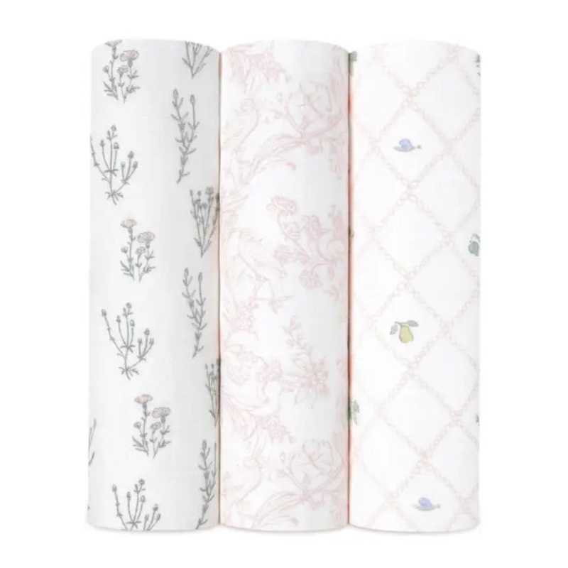 Aden + Anais French Floral Silky Soft Swaddles 3 Pack
