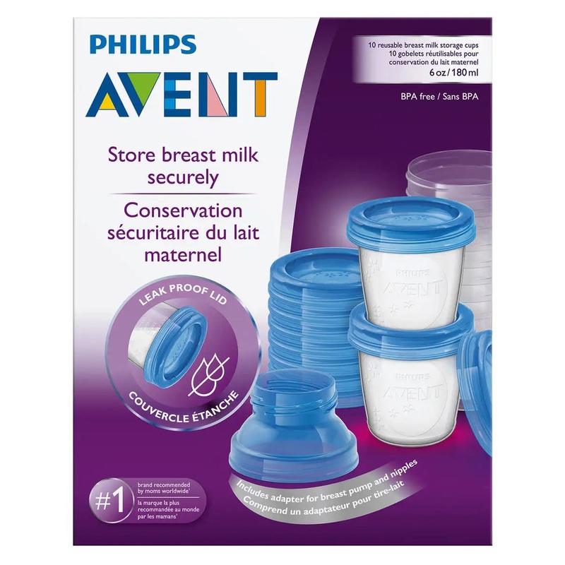 Avent Milk Storage Cups 180ml – Pack of 10