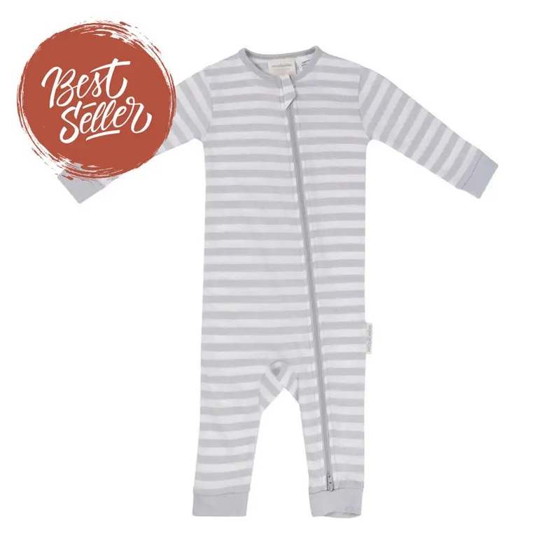 Woolbabe Merino/Organic Cotton PJ Suit – PEBBLE