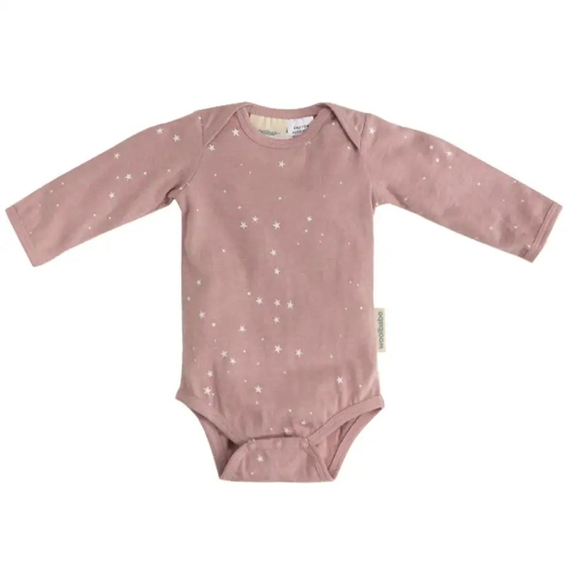 Woolbabe Long Sleeve Bodysuit – Dusk Stars