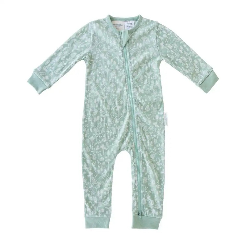 Woolbabe Merino/Organic Cotton PJ Suit – MOSS WILDERNESS