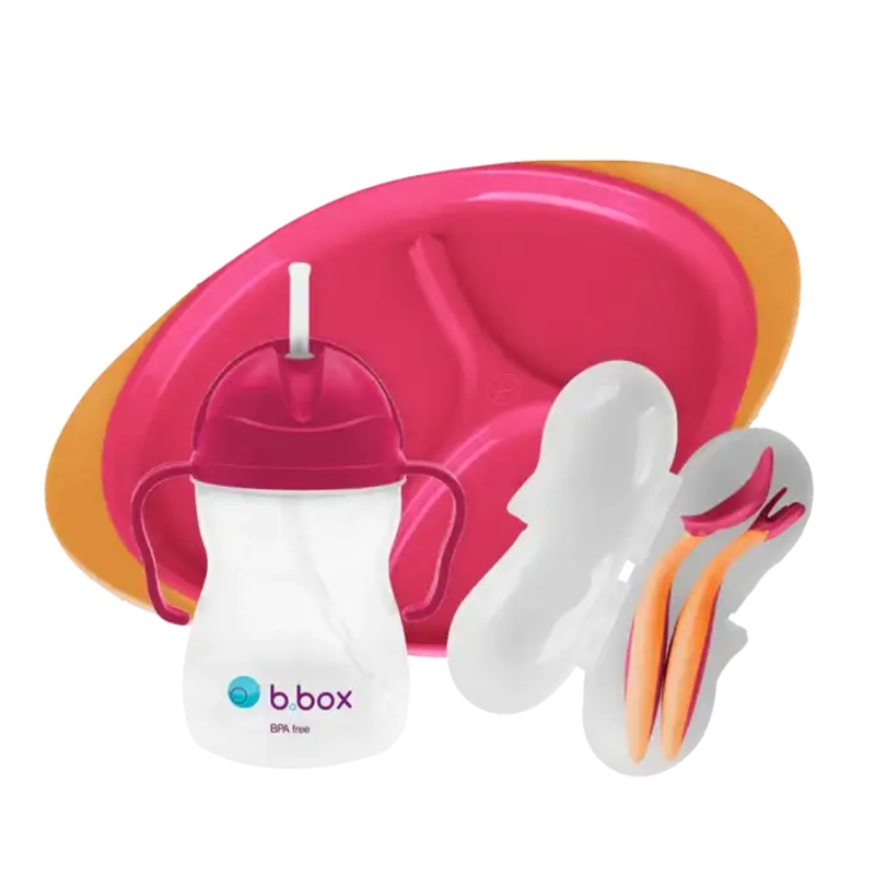b.box Feeding Set Strawberry Shake 6m+