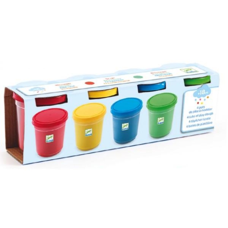 Four Tubs of Play Dough – Basic Colours
