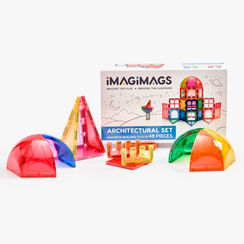Imagimags 48 piece Architectural Magnetic Building Tiles Set