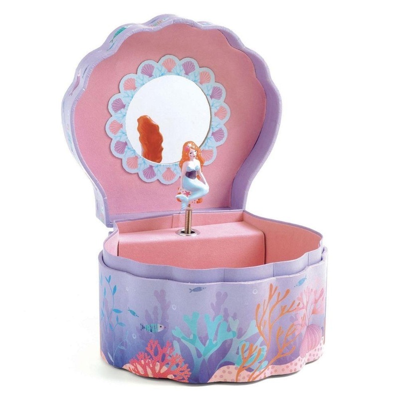 Enchanted Mermaid Wooden Musical Box by Djeco