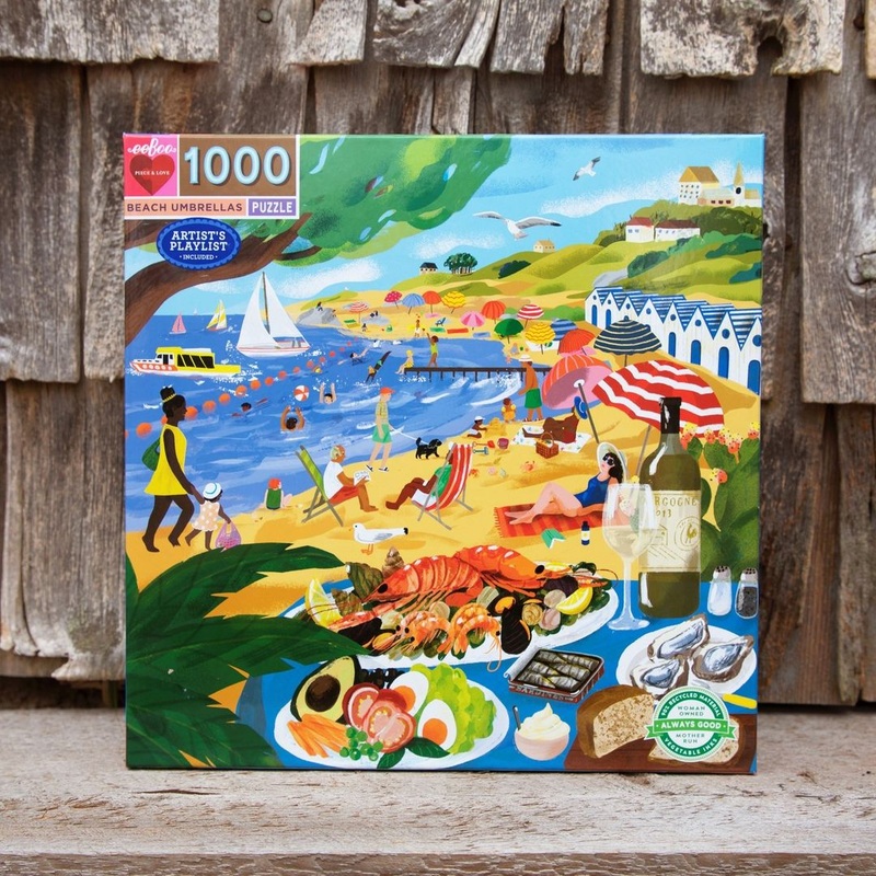 Beach Umbrellas 1000pc Puzzle by eeBoo