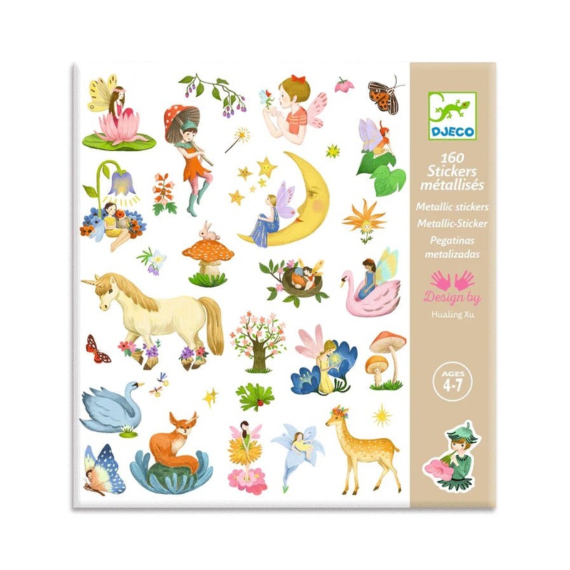 Fantasy Metallic Stickers by Djeco – 4yrs+