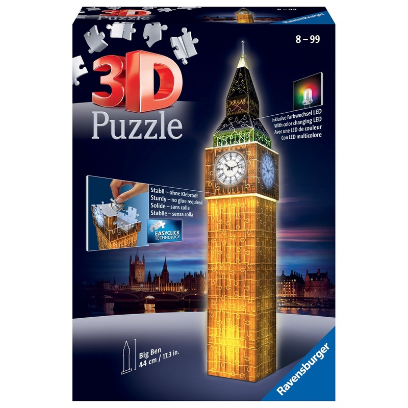 Ravensburger – Big Ben 216pc 3D Puzzle – Night Edition with LED lights