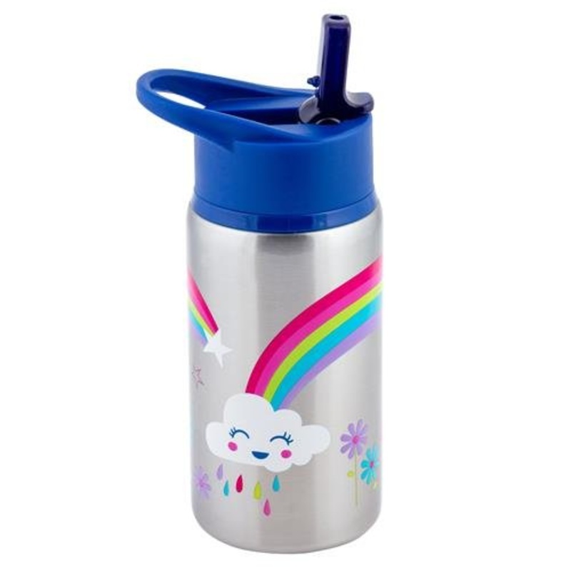 Stainless Steel Water Bottle with Flip Top Lid – Rainbow