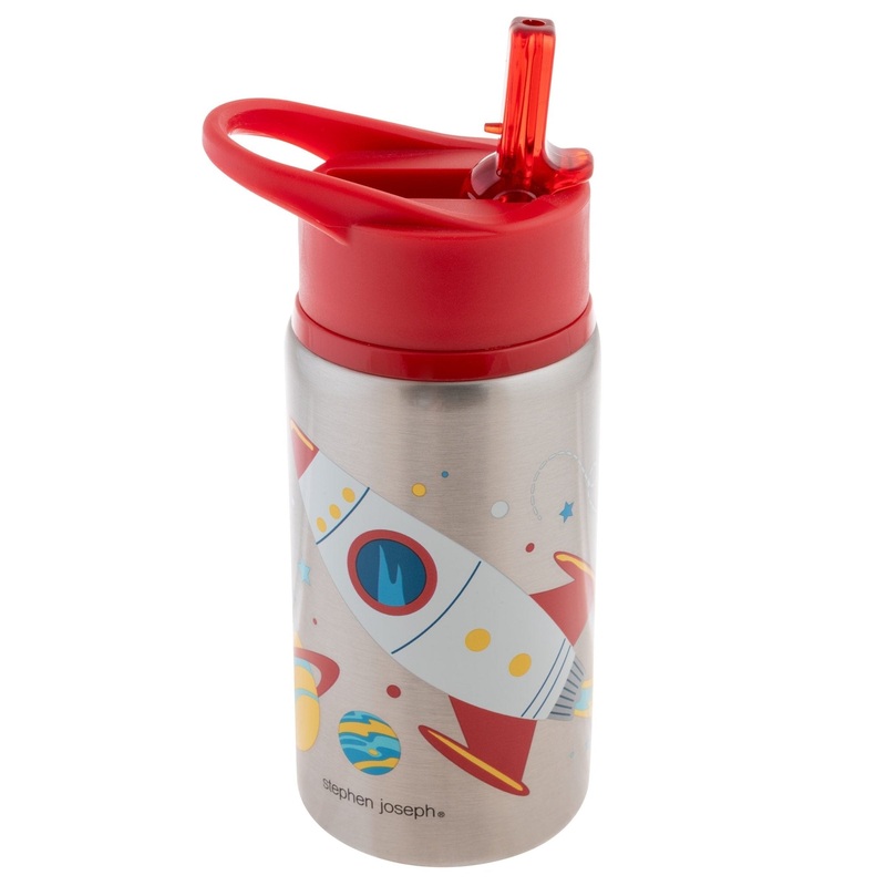 Stainless Steel Water Bottle with Flip Top Lid – Space