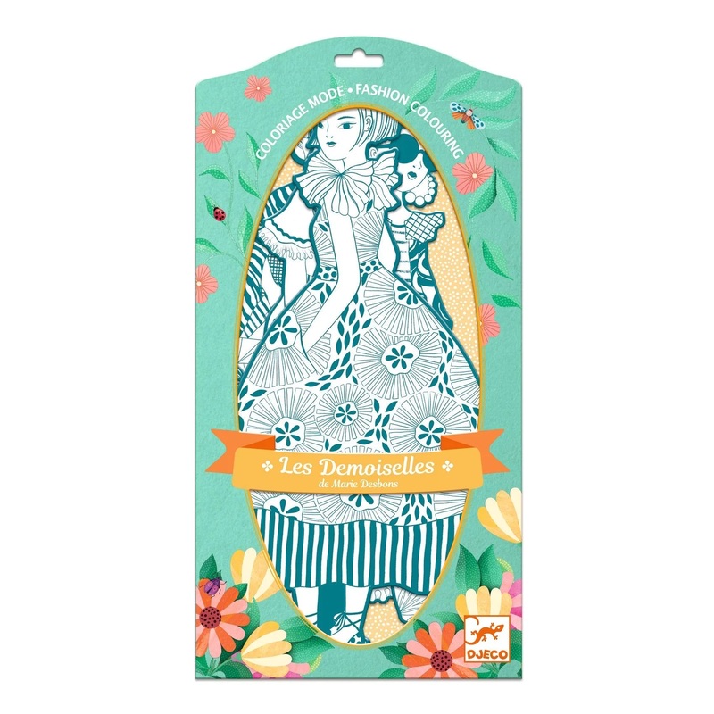 Djeco Les Demoiselles Fashion Colouring in Cards – Rebekka and Friends – 6yrs+