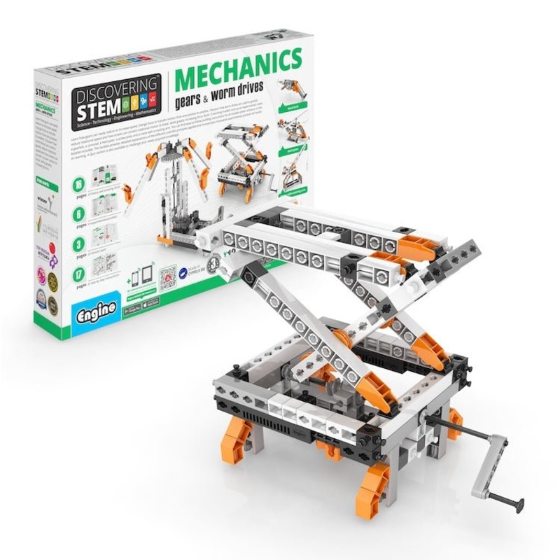 Engino Discovering STEM: Mechanics – Gears and Worm Drives (12 models) 9yrs+