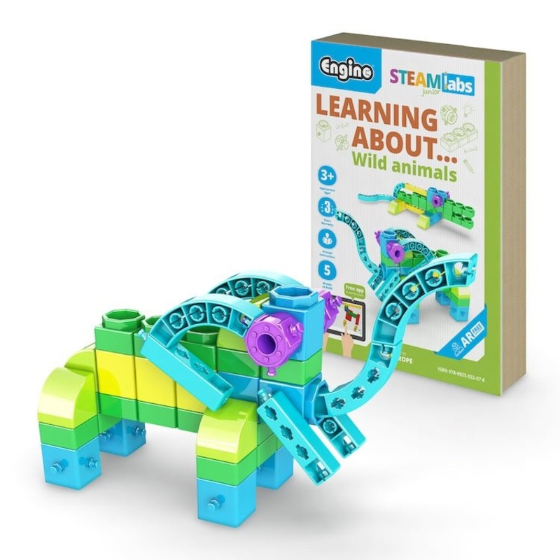 Engino: STEAMlabs Junior – Learning about Wild Animals (5 models) 3yrs+
