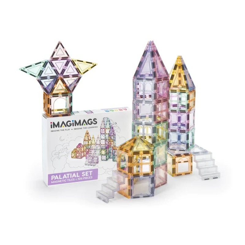 Imagimags 108pc Palatial Magnetic Building Tiles Set