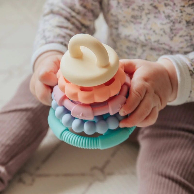 Jellystone Rainbow Stacker and Teether Toy – Pastel