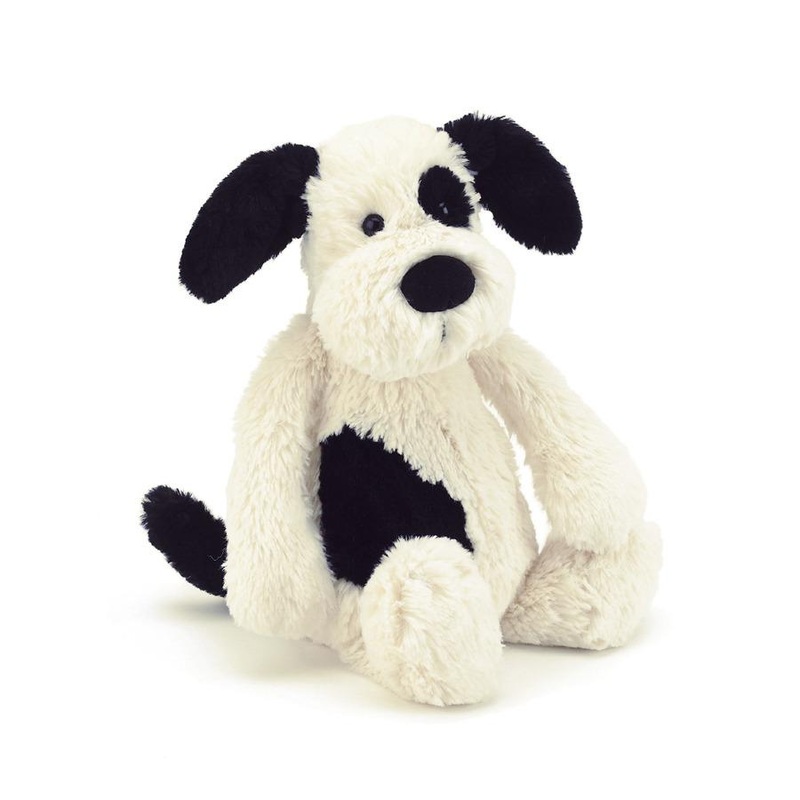 Bashful Black and Cream Puppy Original by Jellycat