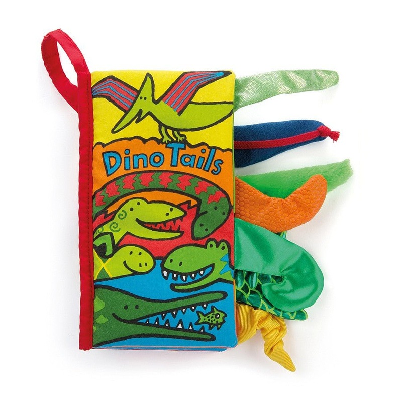 Dino Tails Fabric Activity Book by Jellycat