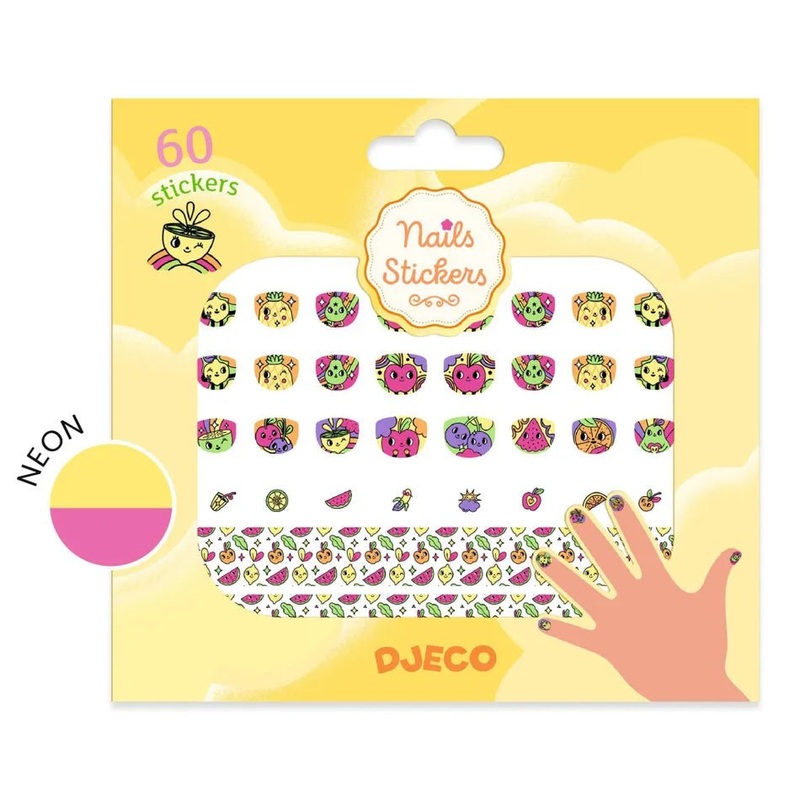 Djeco Nail Stickers – Boost (neon colours)