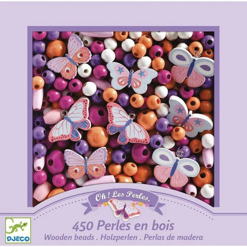 Djeco wooden beads craft set – Butterflies