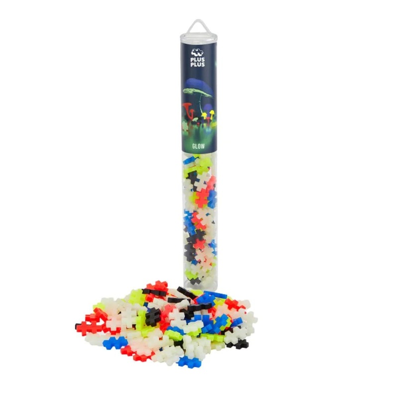 Plus-Plus Glow Mix – 100pcs Tube – 5yrs+