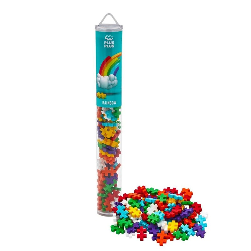 Plus-Plus Rainbow Mix – 100pcs Tube – 5yrs+