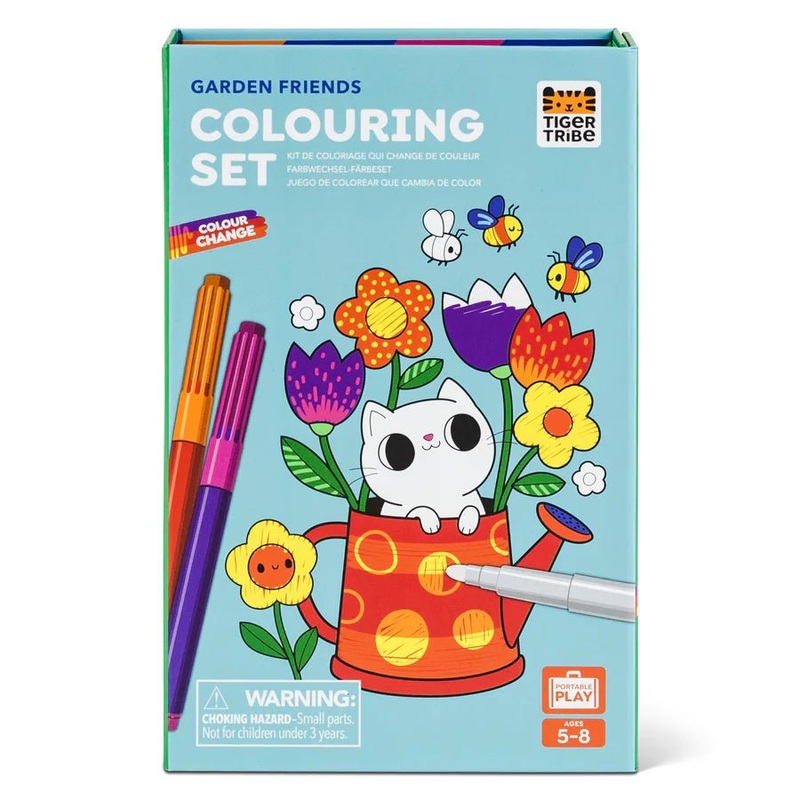 Colour Change Colouring Set – Garden Friends by Tiger Tribe