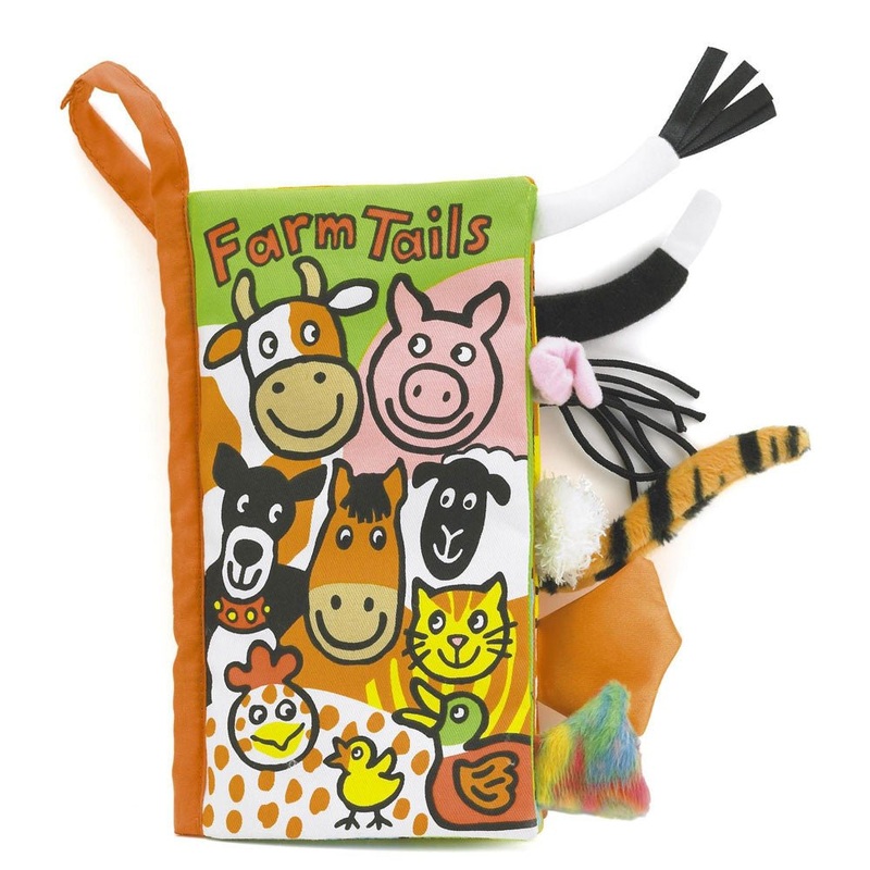Farm Tails Fabric Activity Book by Jellycat