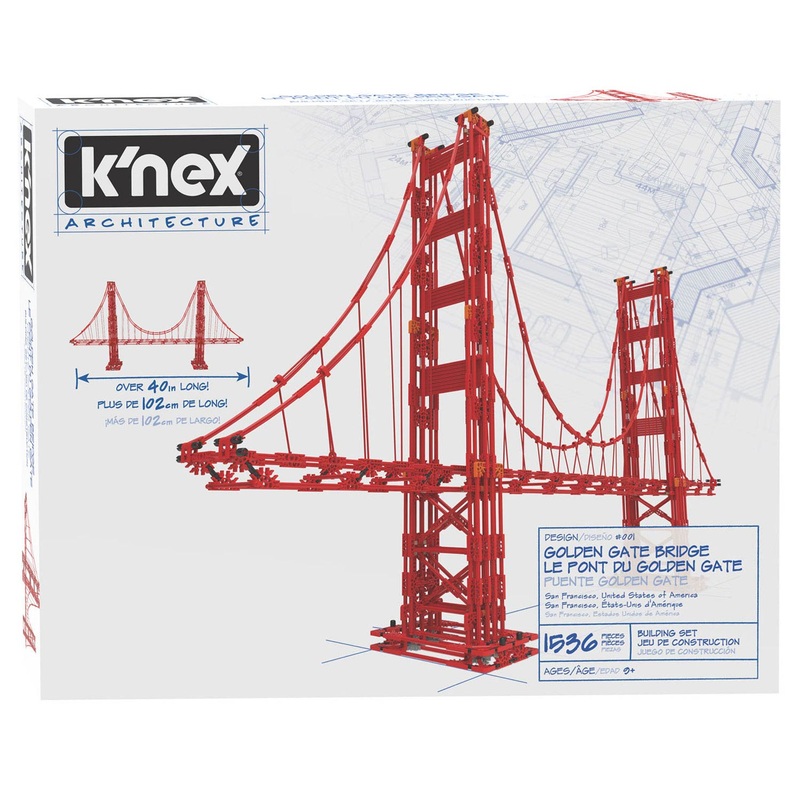 K’nex Architecture: Golden Gate Bridge – 1536 pieces – 9yrs+