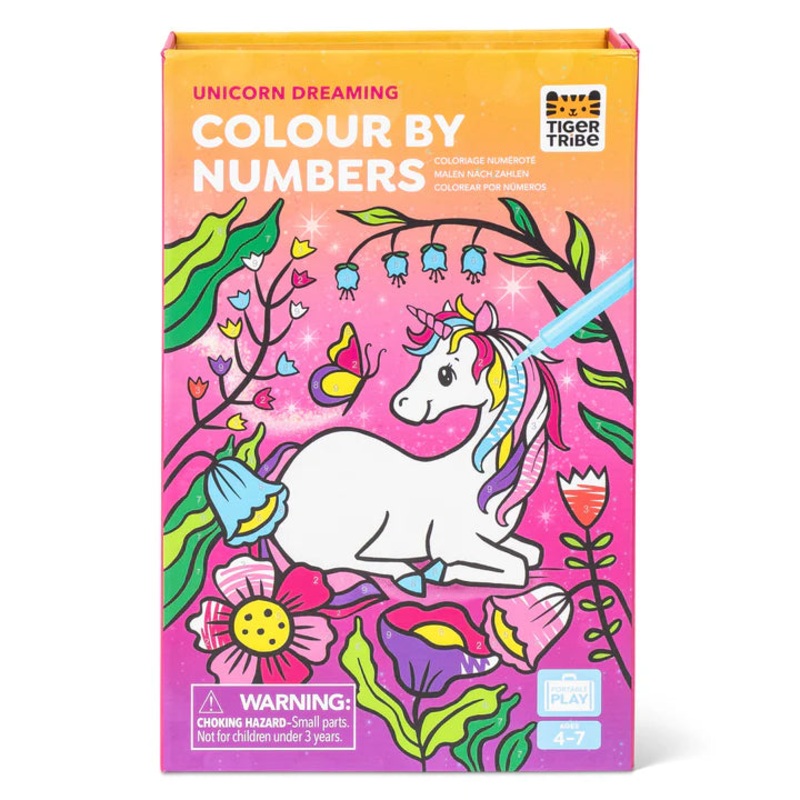 Colour by Numbers – Unicorn Dreaming by Tiger Tribe (4 – 7yrs)