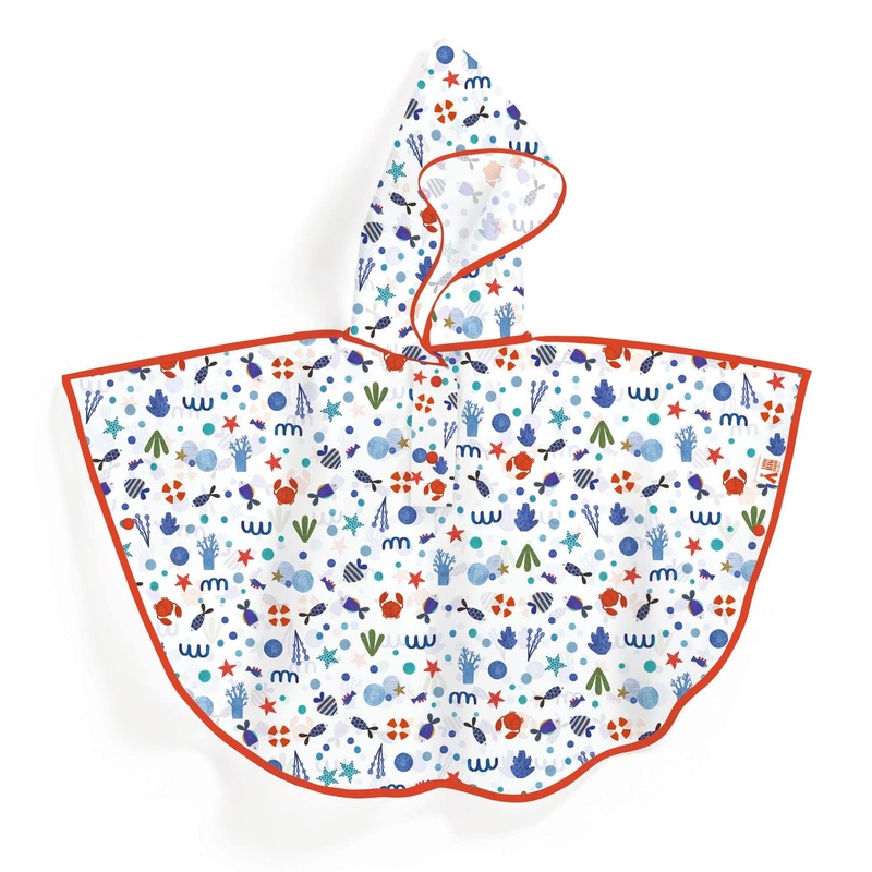 Djeco Rain Cape – Ocean (Small: 3 – 5yrs)