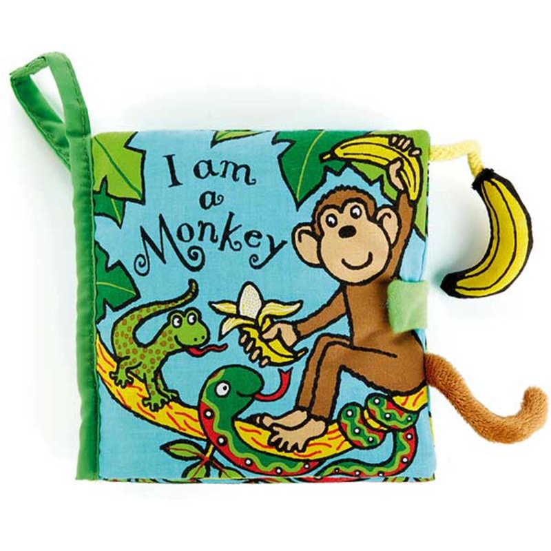 I am a Monkey Fabric Book by Jellycat