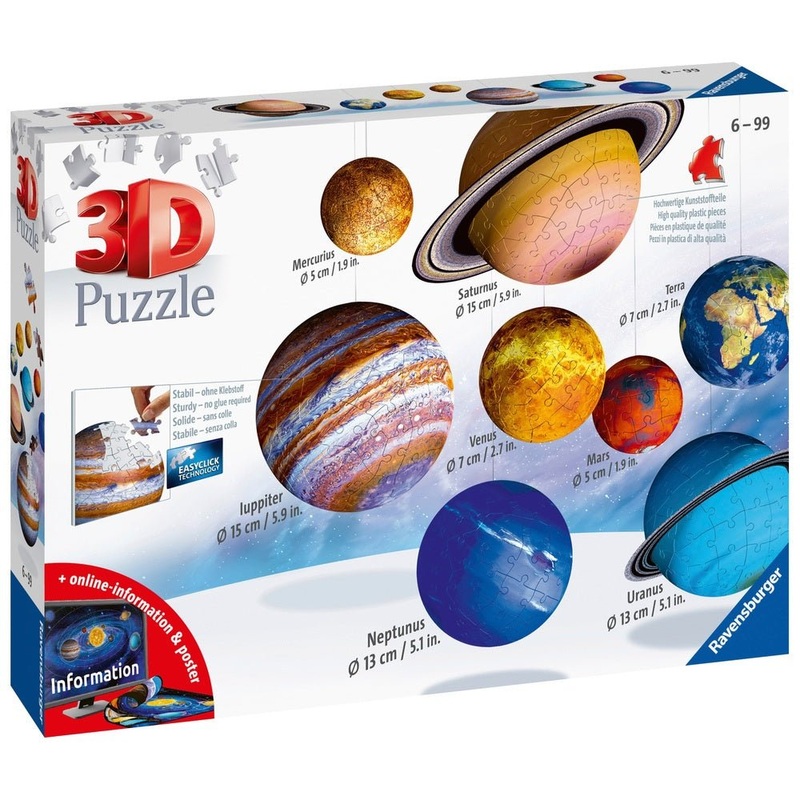 Ravensburger – 522pc 3D Puzzle – The Solar System