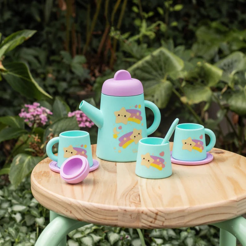 Silicone Tea Set – Starlight Party by Tiger Tribe – 1 to 5yrs