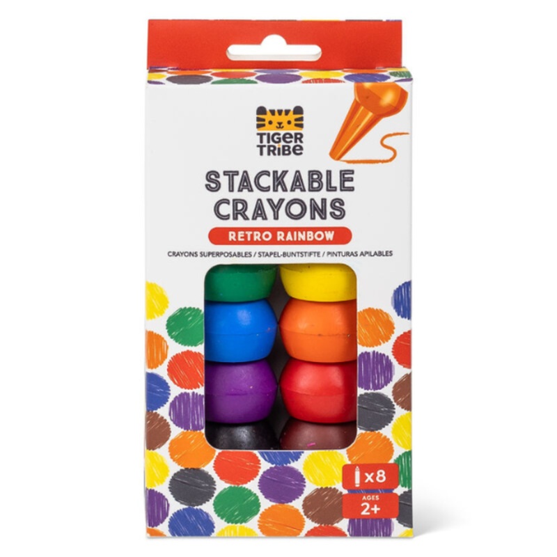 Stackable Crayons – Retro Rainbow by Tiger Tribe