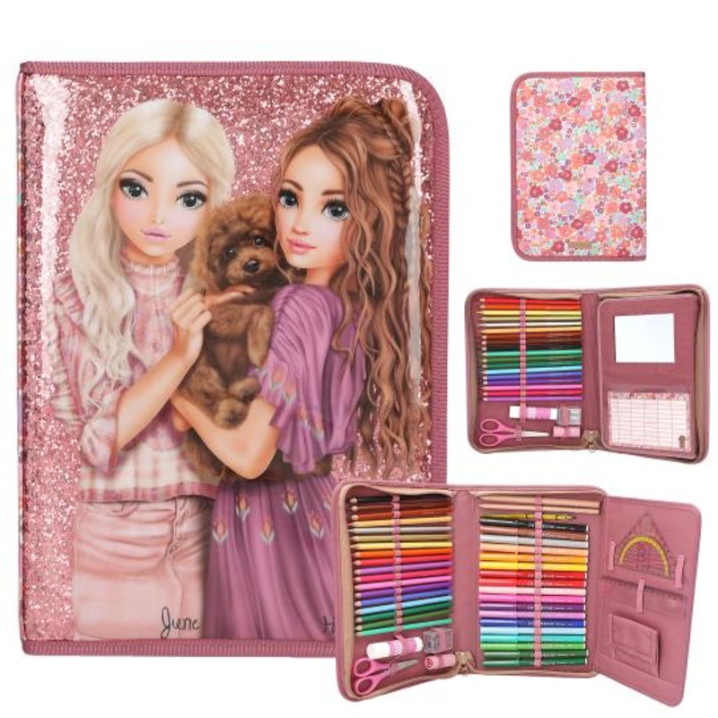 Top Model – Large Filled Pencil Case – Floral – 6yrs+