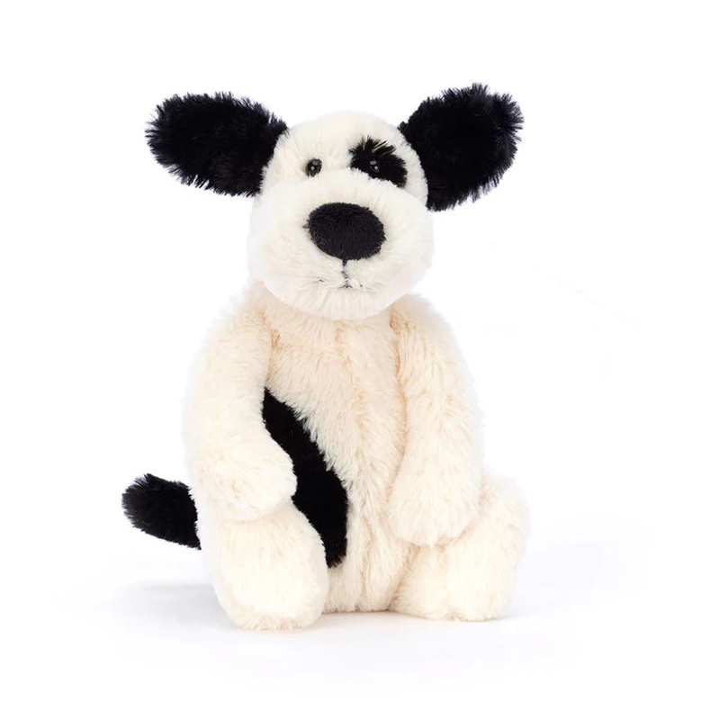 Black and Cream Puppy (Little) by Jellycat – 18cm