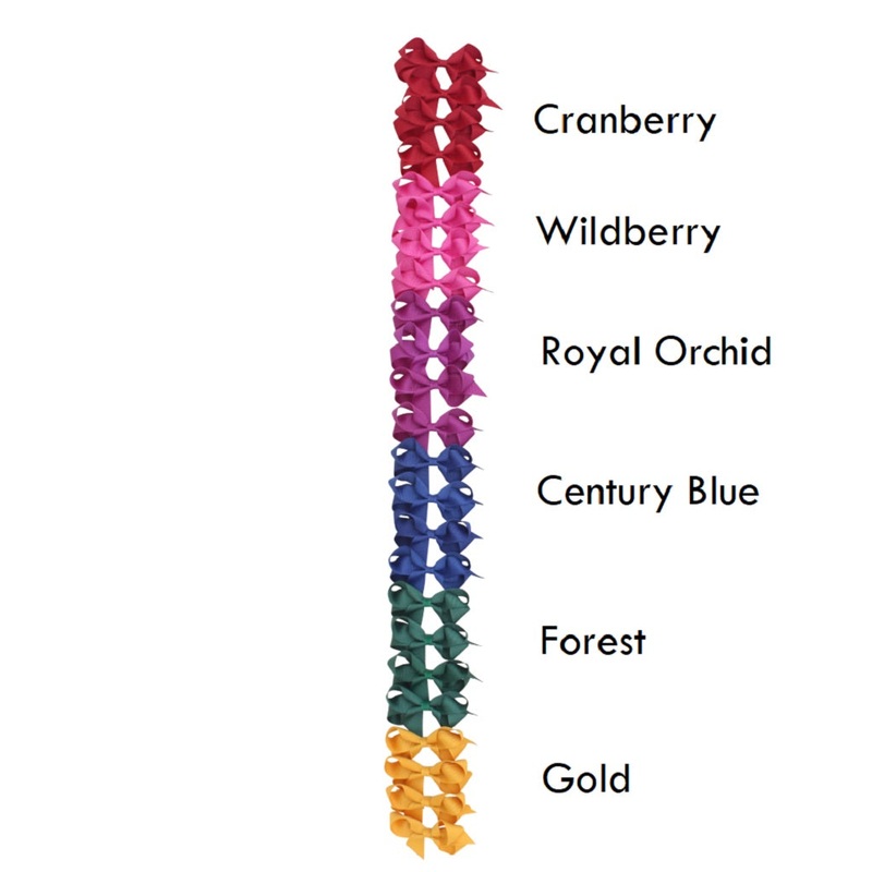 3 Grosgrain Bow Hair Clip