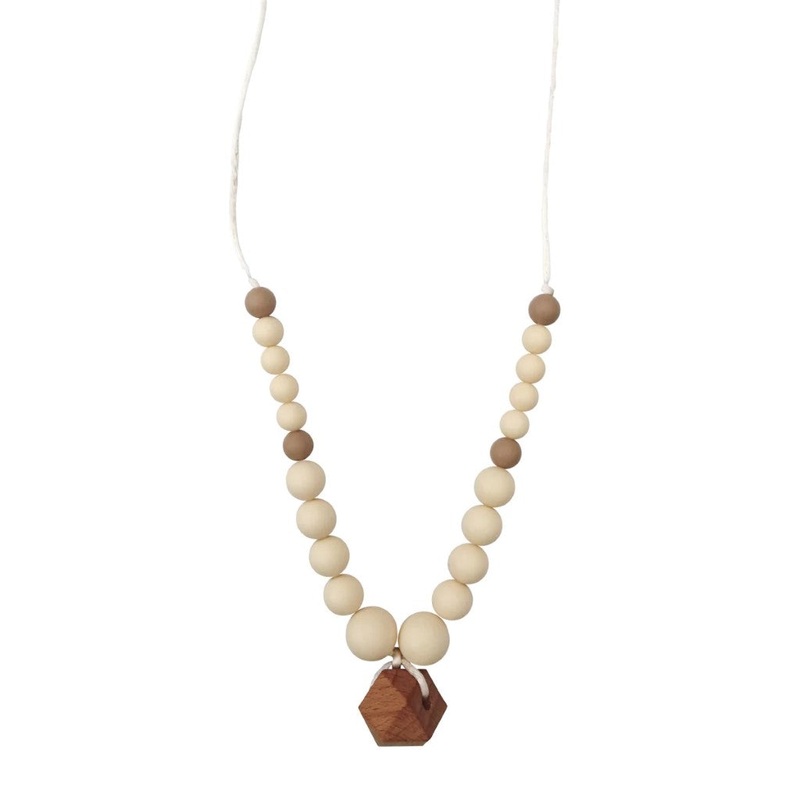 The Collins Silicone + Beechwood Teething Necklace